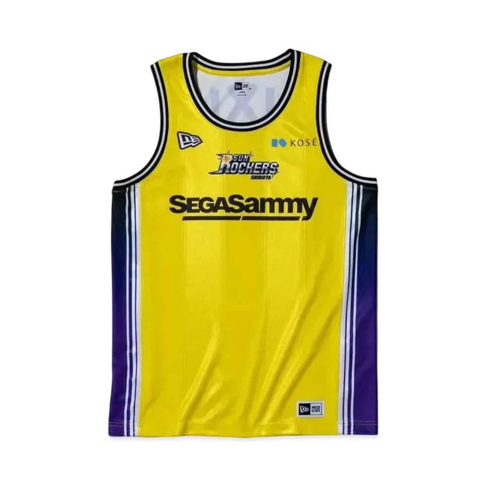 NEW ERA Basketball Game Shirt Sunrockers Shibuya 2024-25 Replica Uniform Home "Yellow"