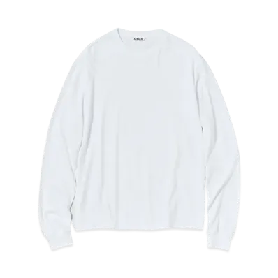 AURALEE Seamless L/S Tee "White"