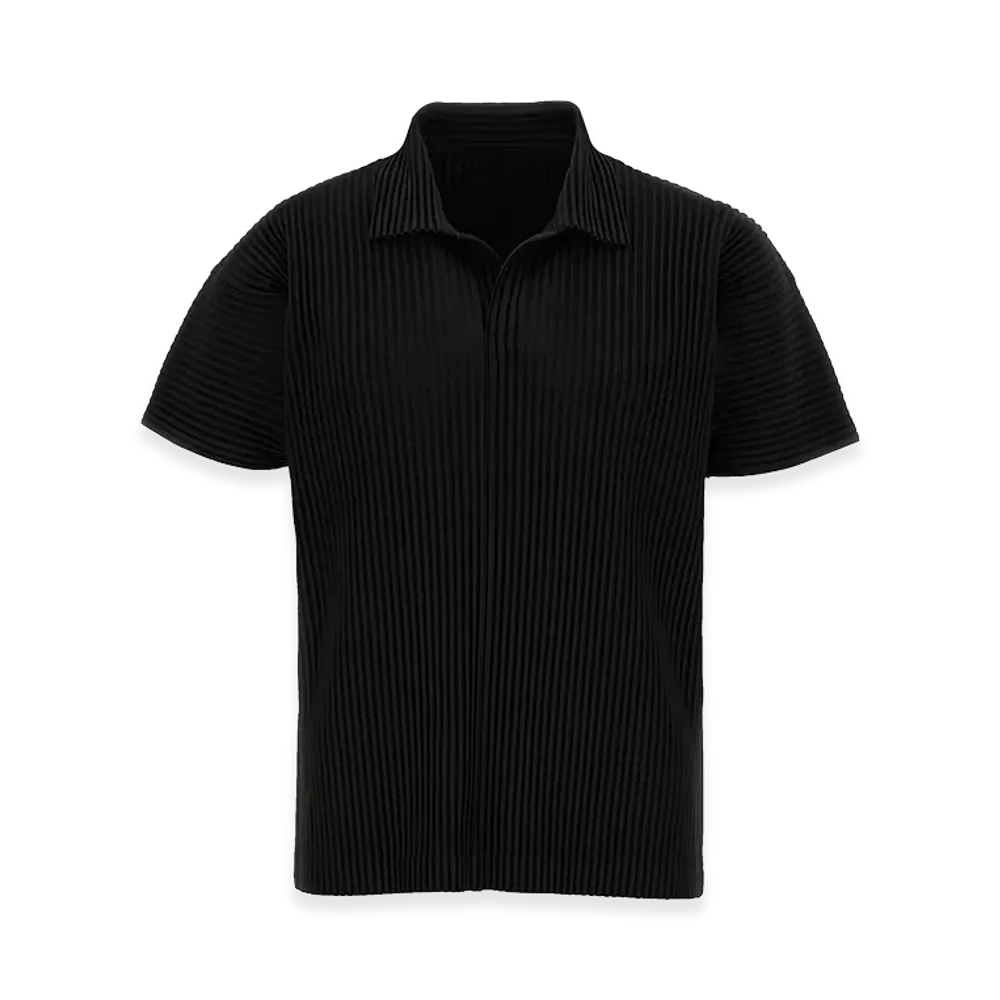 HOMME PLISSE ISSEY MIYAKE Basics Short Sleeve Shirt "Black"