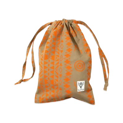 SOUTH2 WEST8 String Bag Cotton Flannel Pt "Skull/Target"