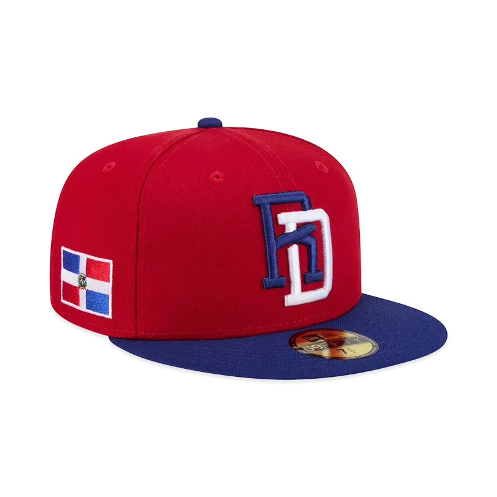 NEW ERA Dominican Republic Baseball 2026WBC World Baseball Classic 59Fifty Fitted Hat "Red/Blue"