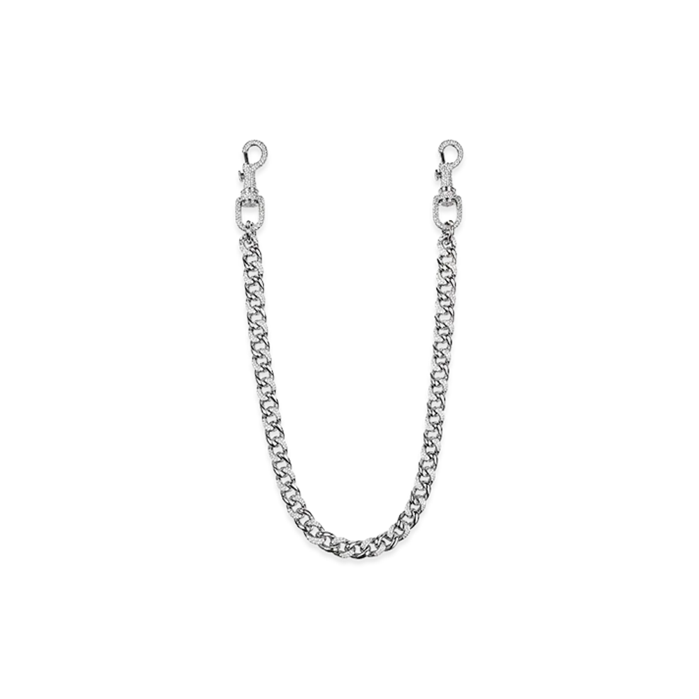 BREATH BH Rhinestone Wallet Chain "Silver"