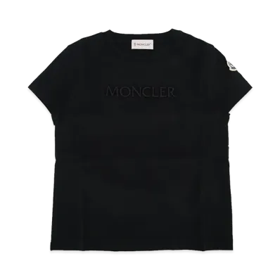 MONCLER Kids Logo Embroidery T-Shirt "Black"