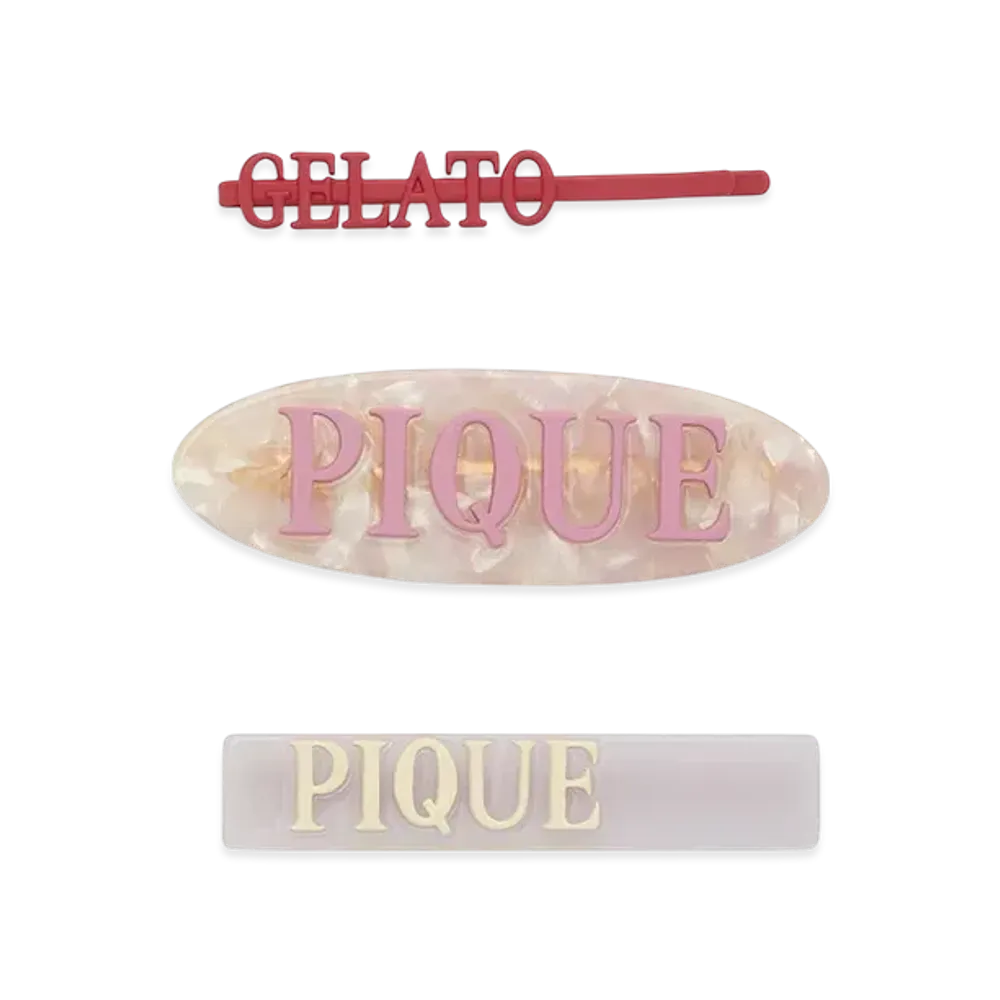 GELATO PIQUE Cool Collection Ice Hairpin & Clip Set "Pink"