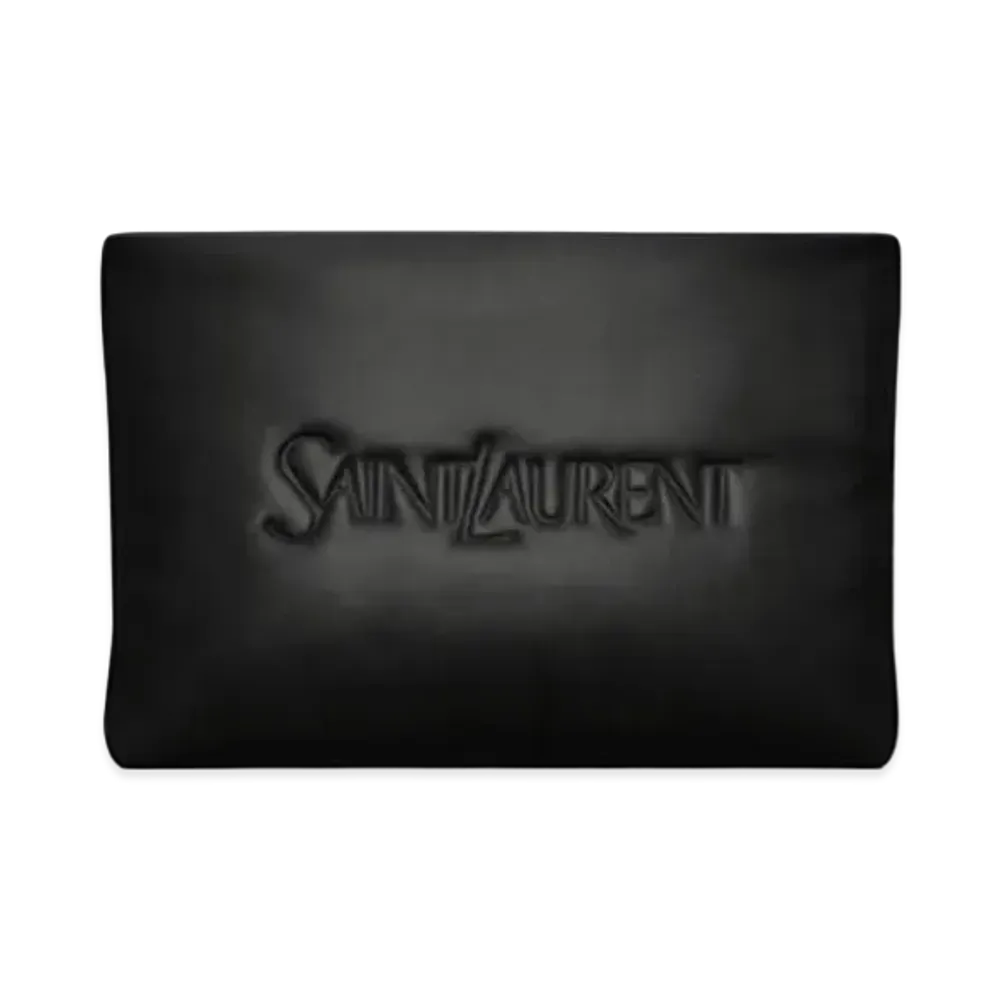 Saint Laurent Small Puffy Pouch in Lambskin "Black"