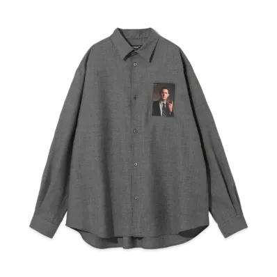 UNDERCOVER Twin Peaks Wool Polyester Shirt "T.Charcoal"