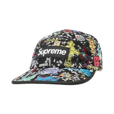 Supreme AOI Embroidered Camp Cap "Black"