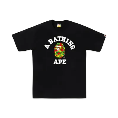 A BATHING APE Sta Camo College Tee Bapec Special Preorder "Black"
