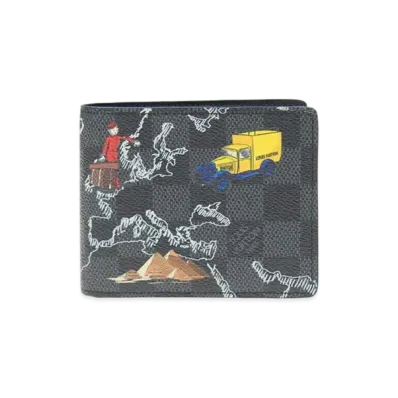 Louis Vuitton Slender Wallet Damier Graphite Map