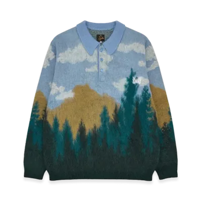 NEEDLES x Kith Mohair Spruce Polo "Stadium"