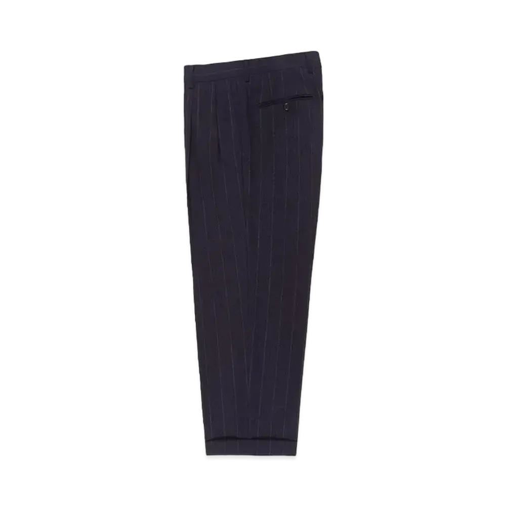 WACKO MARIA Dormeuil / Double Pleated Trousers "Navy"