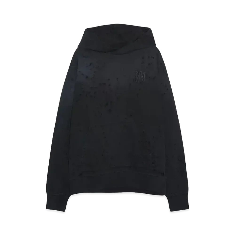 AMIRI MA SHOTGUN EMBROIDERED HOODIE "BLACK"