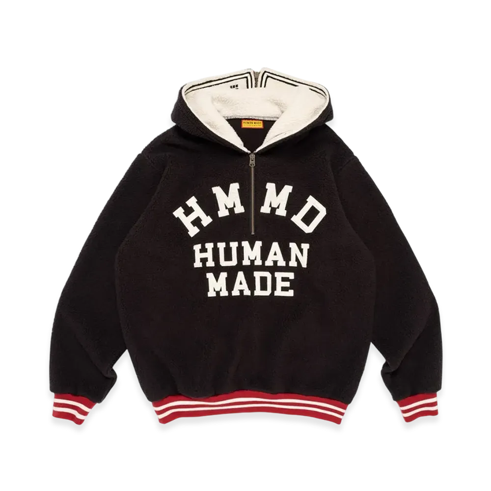 HUMAN MADE Half-Zip Fleece Pullover "Black"