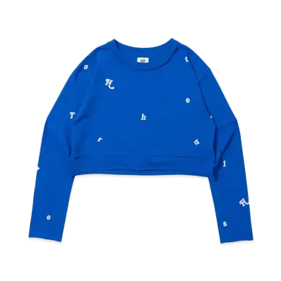HTH All over pattern long tee "BLUE"
