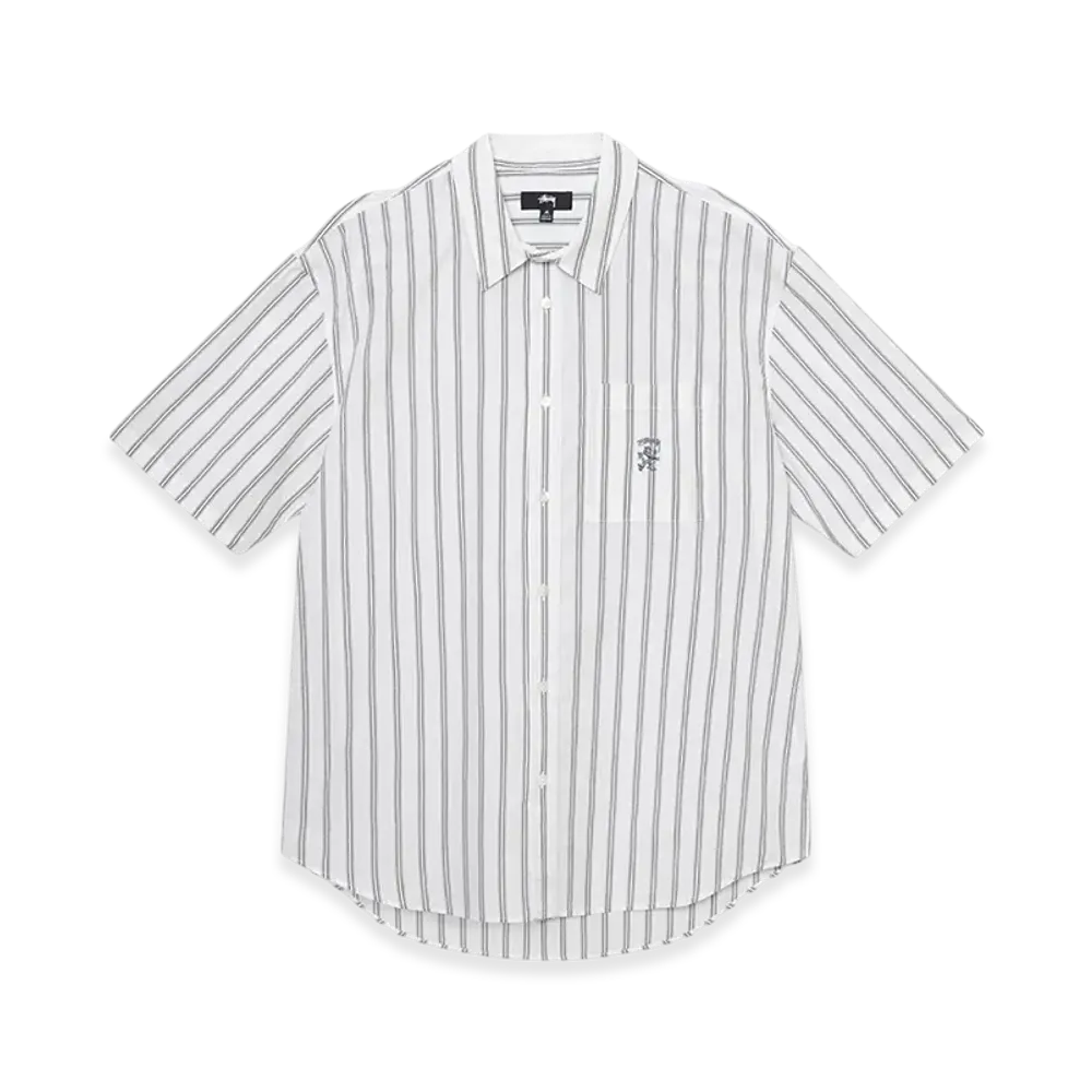 Stussy Boxy Striped SS Shirt "Off White Stripe"