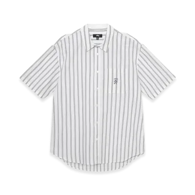 Stussy Boxy Striped SS Shirt "Off White Stripe"