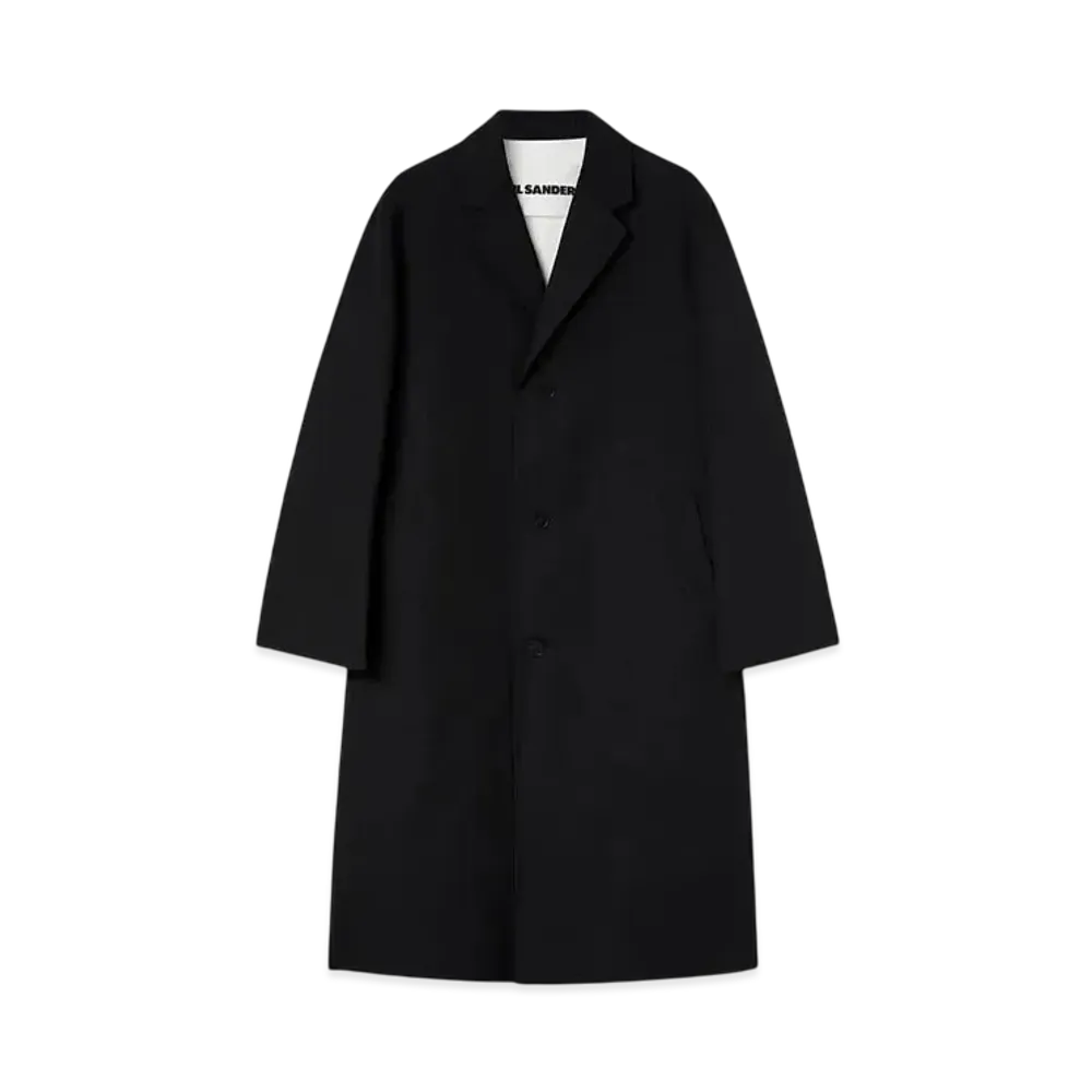Jil Sander Men's Double Cotton Coat "Black"