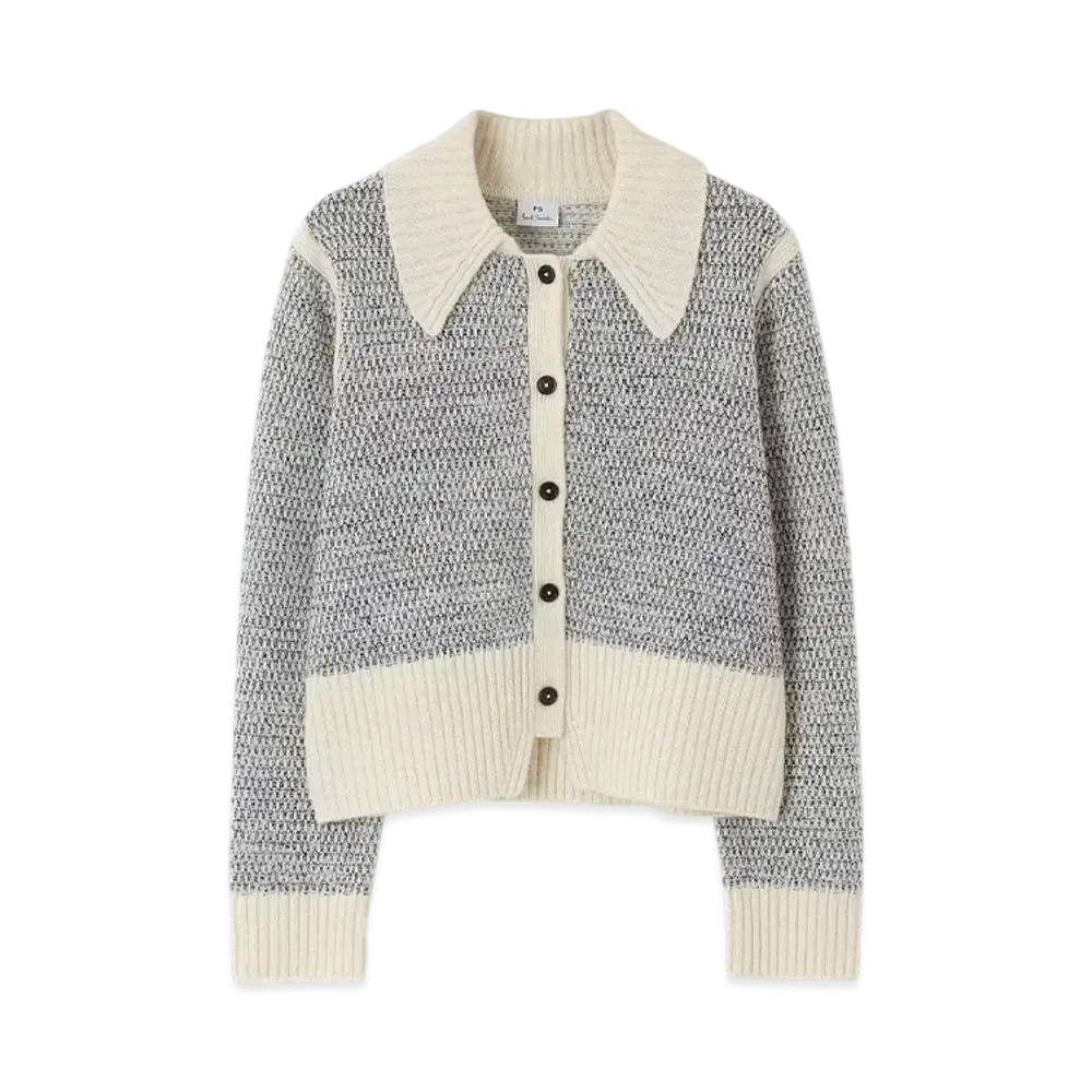 Paul Smith Women's Boucle Knit Blouson "Ecuru"