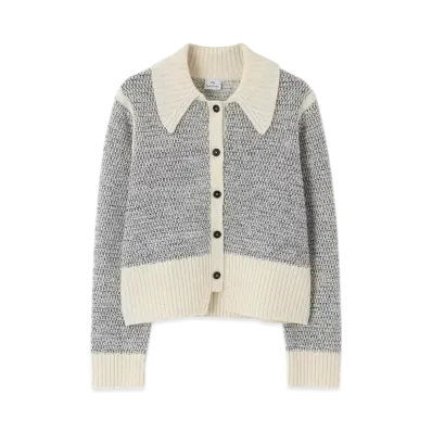 Paul Smith Women's Boucle Knit Blouson "Ecuru"