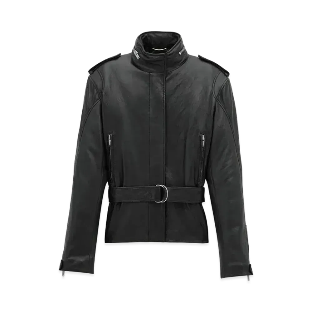 Saint Laurent Women's Short Jacket in Lambskin "Black"