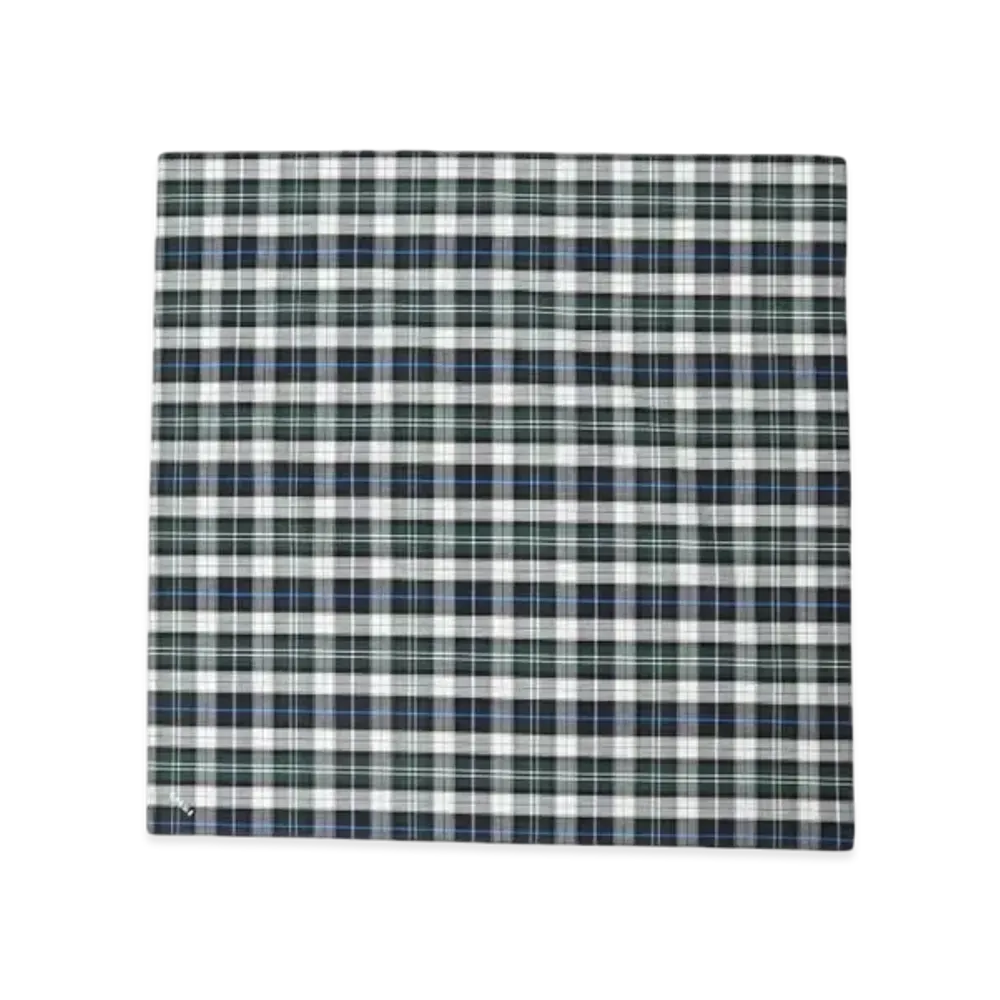 BEAMS Tartan Check Handkerchief "White"