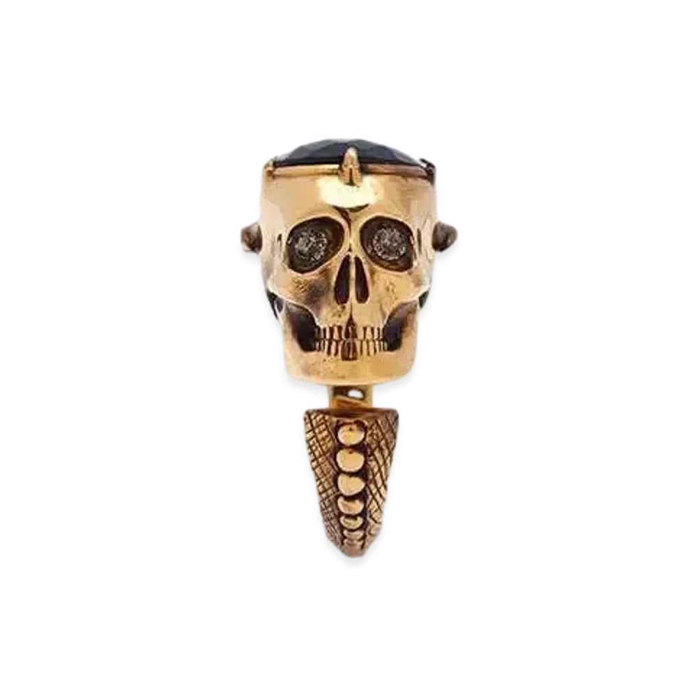 Alexander McQUEEN Victorian Skull Ring "Antique Gold"