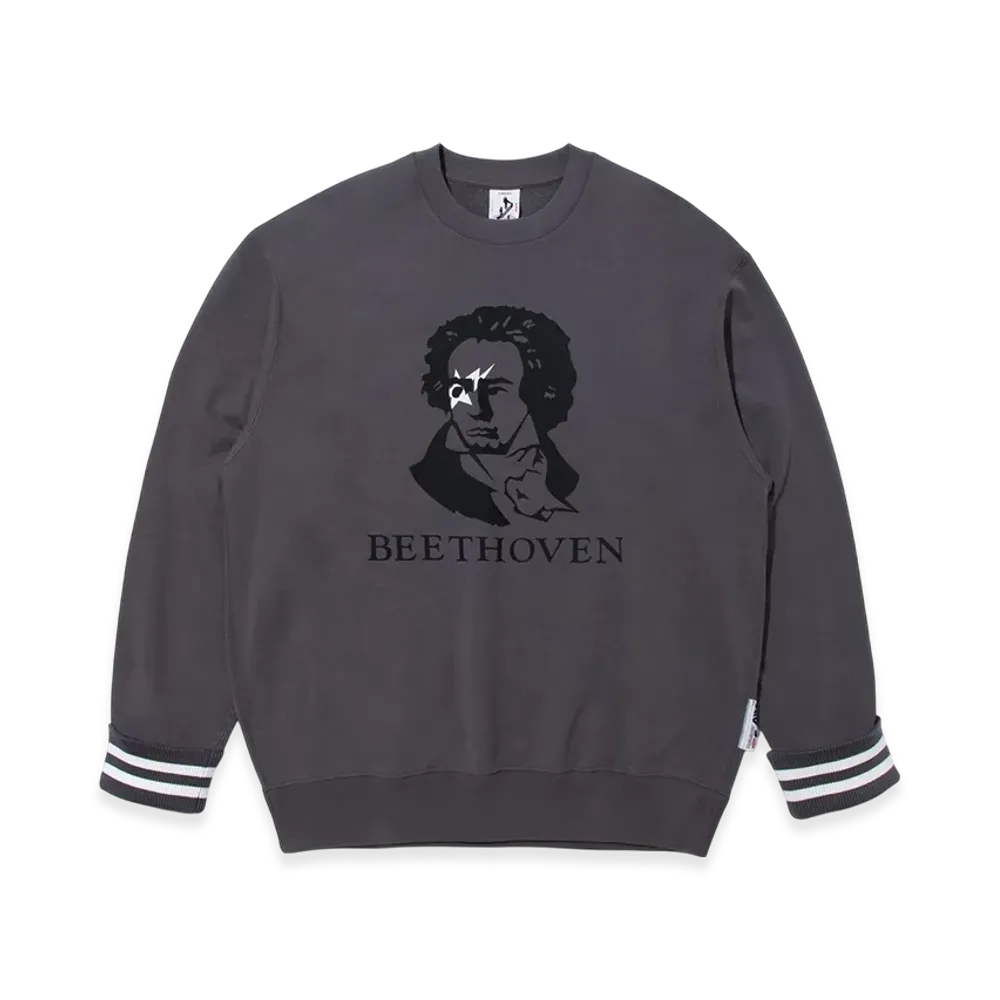 A BATHING APE x KAZUKI KURAISHI Relaxed Fit Crewneck Sweatshirt "Charcoal Gray"