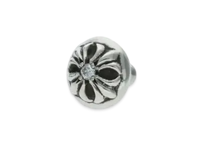 Chrome Hearts Cross Ball Stud Earring 1 Diamond "Silver"