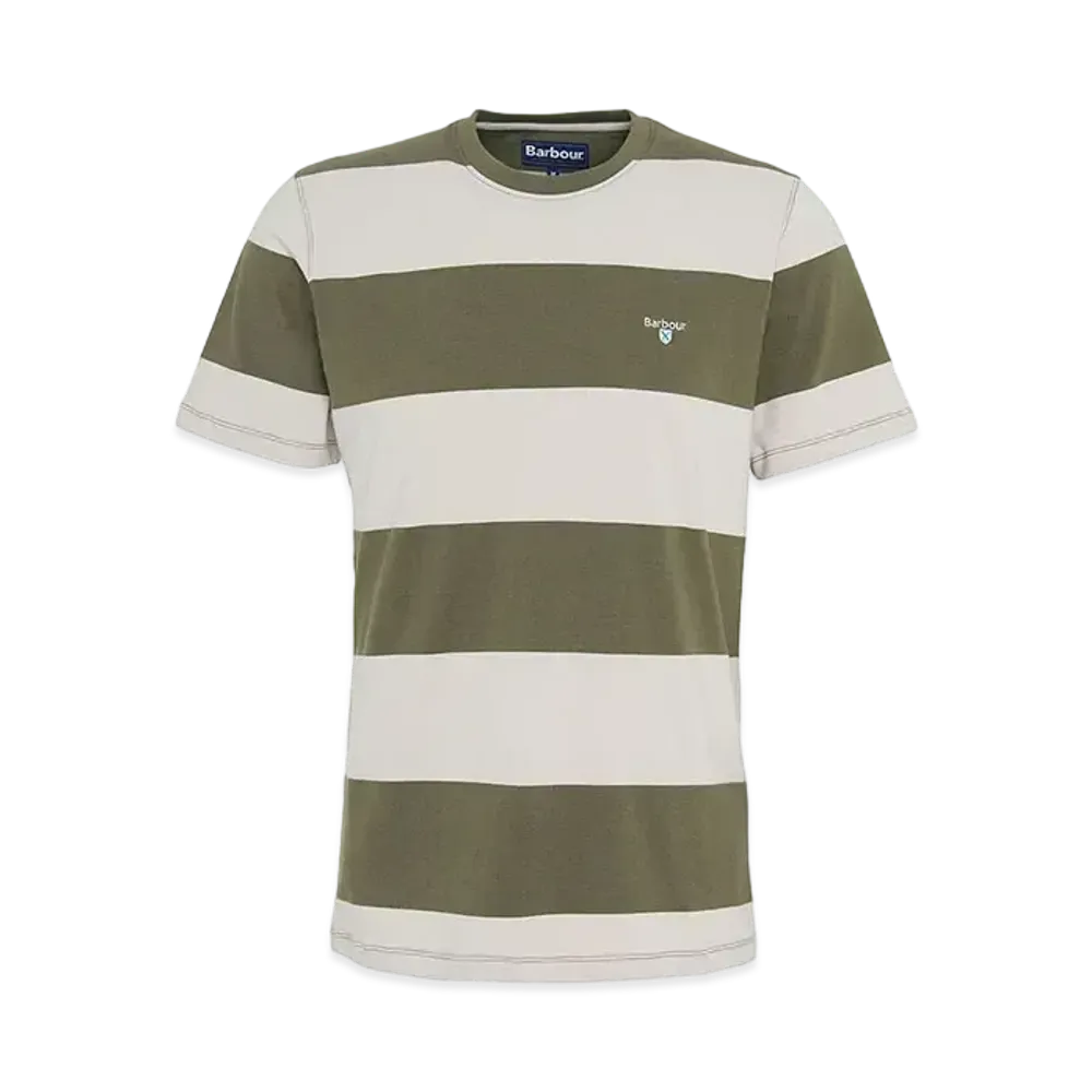 Barbour Whalton Wide Border T-shirt (Tailored Fit) "Green"