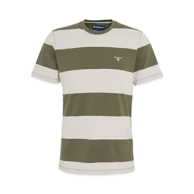 Barbour Whalton Wide Border T-shirt (Tailored Fit) "Green"