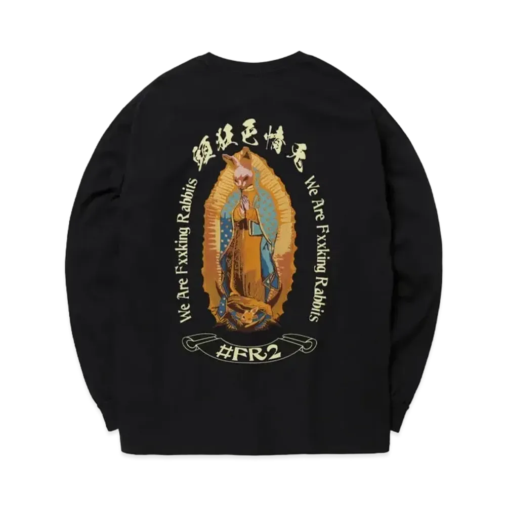 FR2 Rabbit Maria Embroidery Longsleeve T-shirt "Black"