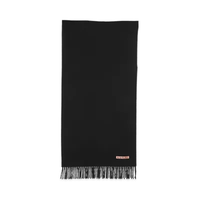 Acne Studios Cashmere Fringe Scarf - Narrow "Black"