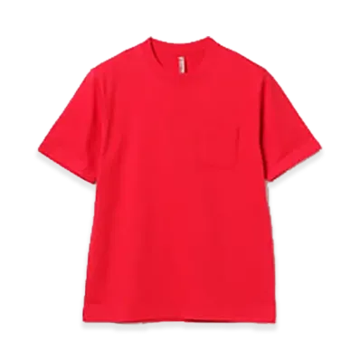 BEAMS JAPAN x LOOPWHEELER Pocket T-Shirt "Nippon Red"