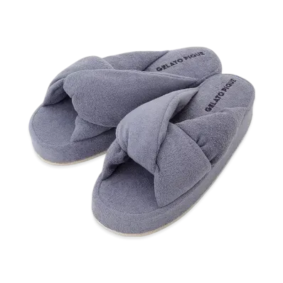 GELATO PIQUE Colorful Pile Room Shoes "Navy"