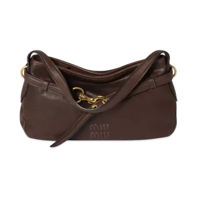 MIUMIU Aventure Nappa Leather Bag Regular "Brown"