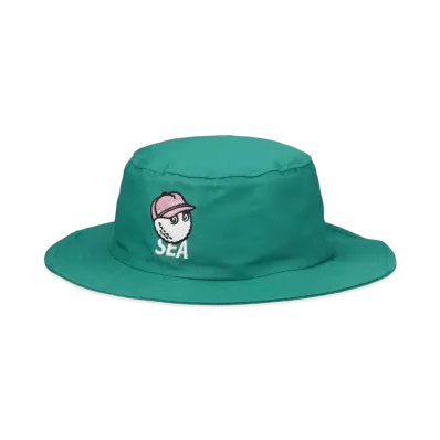 WIND AND SEA x MALBON BUCKET HAT "Green"
