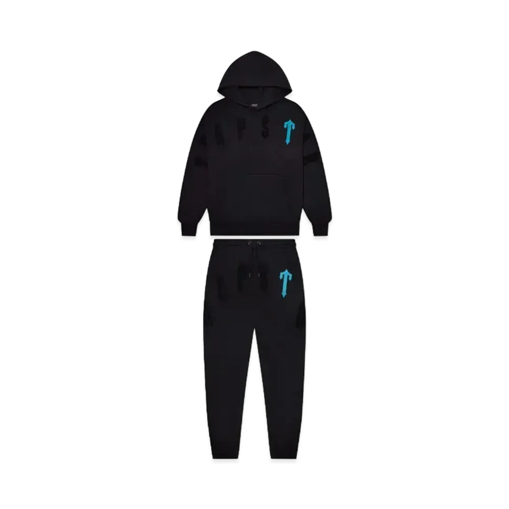 TRAPSTAR Irongate Arch Chenille 2.0 Tracksuit "Black/Blue"