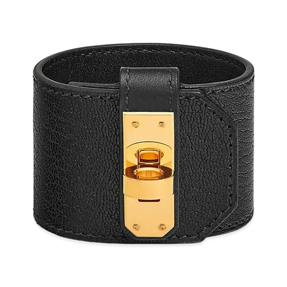 Hermes Kelly Twist Bracelet Large Model "Noir/Gold"