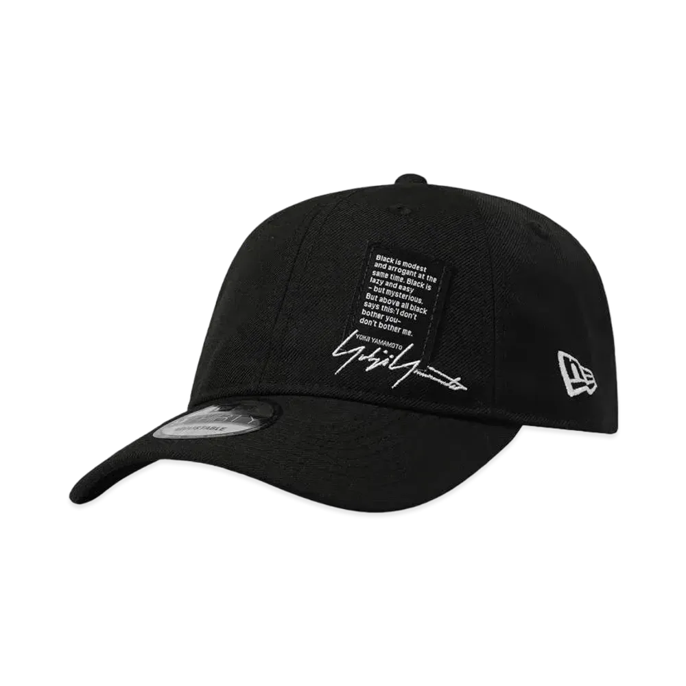 NEW ERA x Yohji Yamamoto Pour Homme FW22 9THIRTY Signature Logo "Black"
