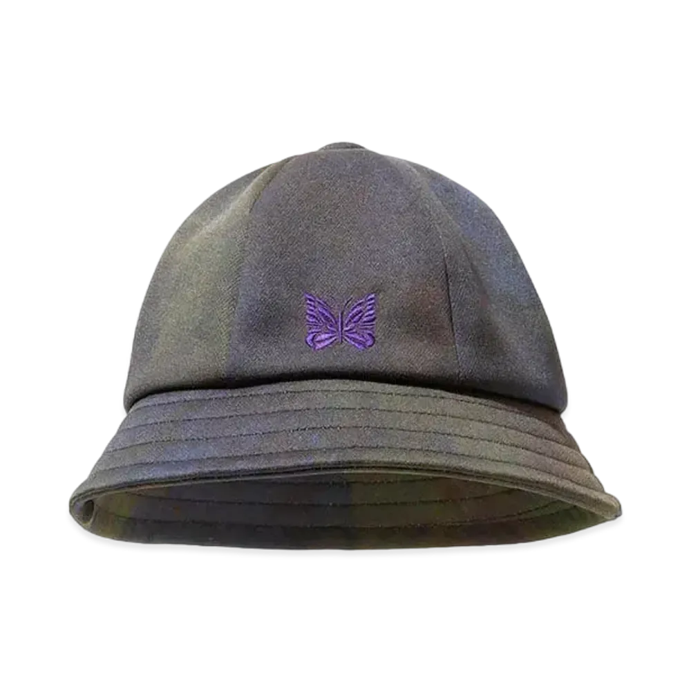 Needles BERMUDA HAT - POLY SMOOTH / UNEVENDYE PRINTED "Egg Plant"