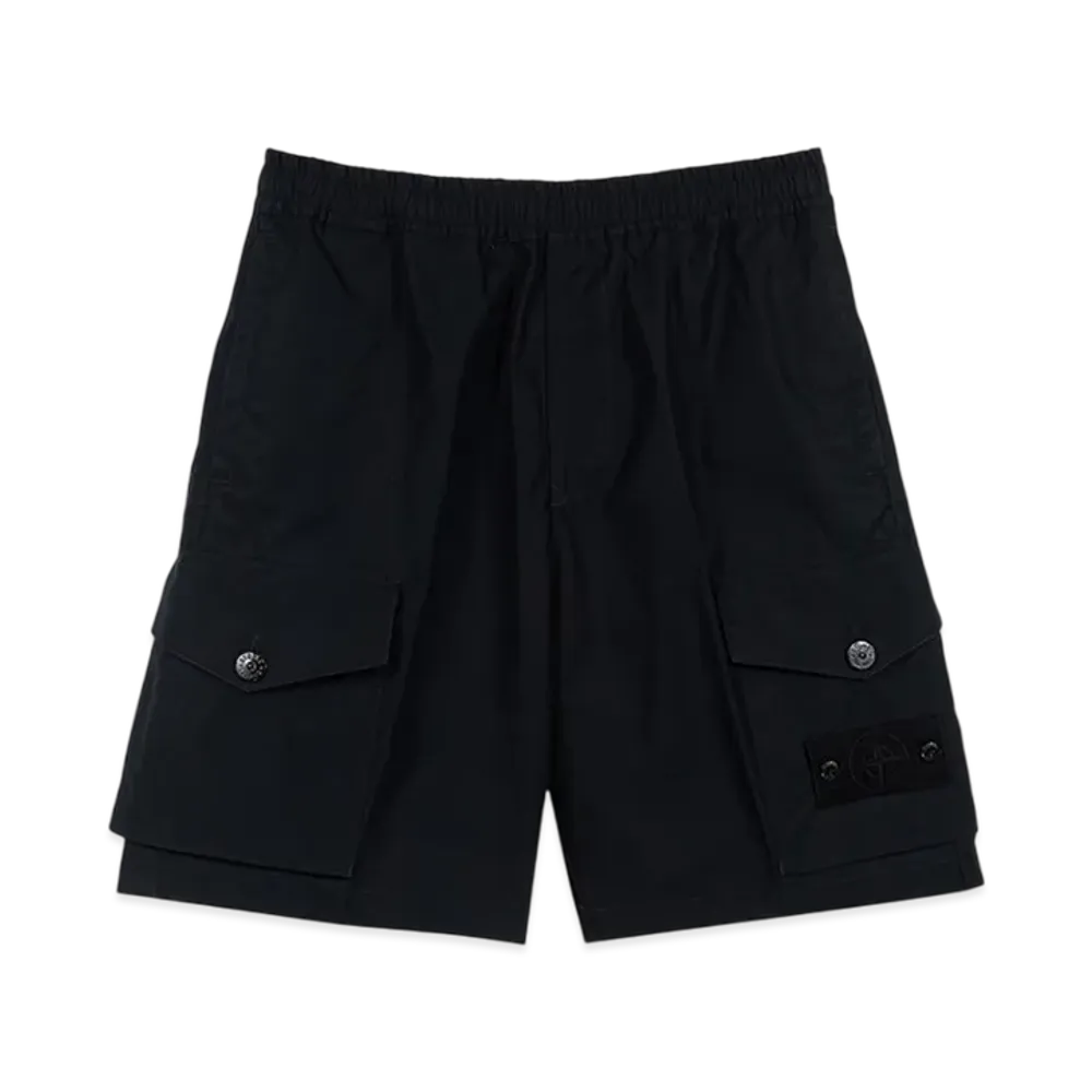 Stone Island L02F1 Ghost Piece O-Ventile Shorts - 23SS "Black"