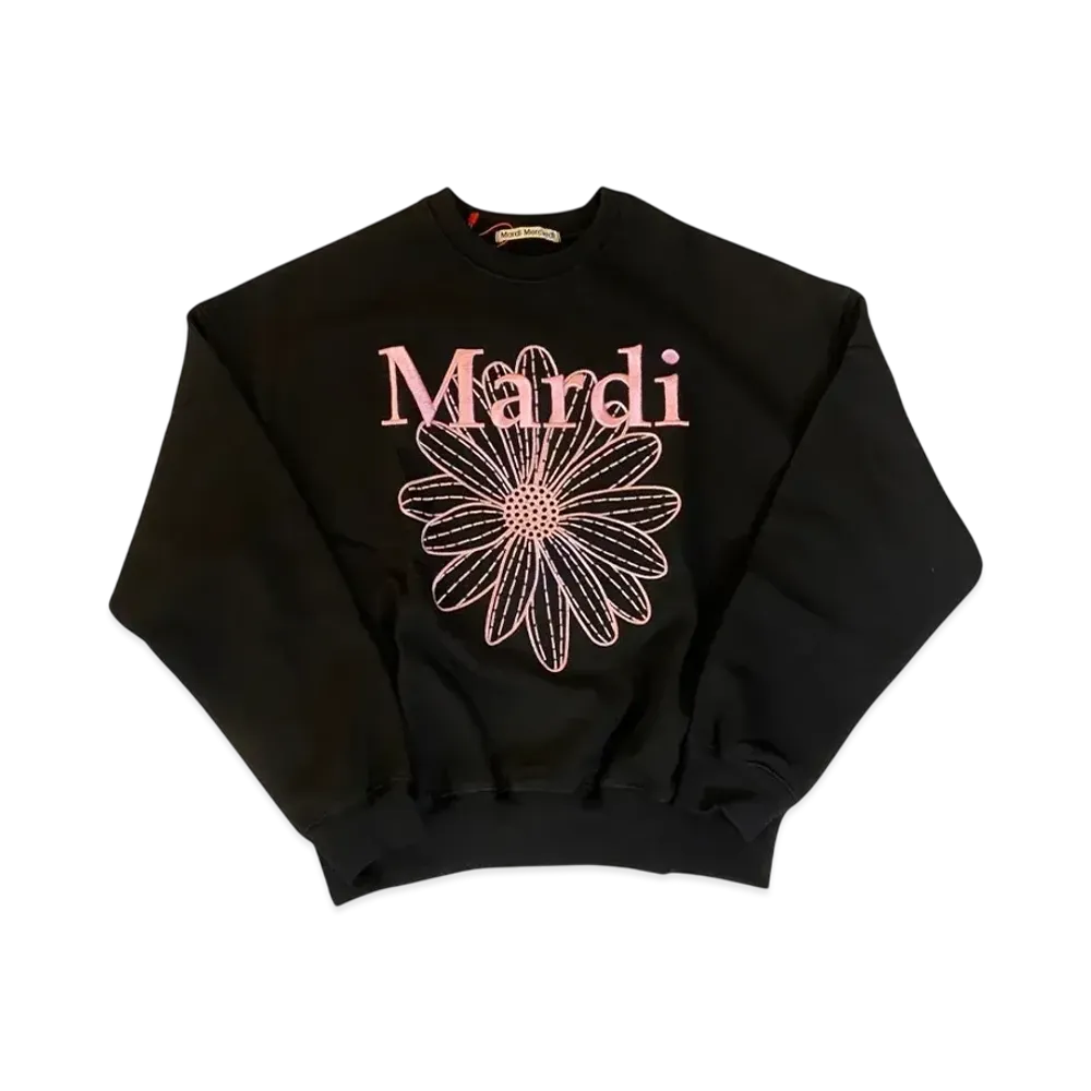 Mardi Mercredi Sweatshirt Flowermardi Needlework "Black Pink"