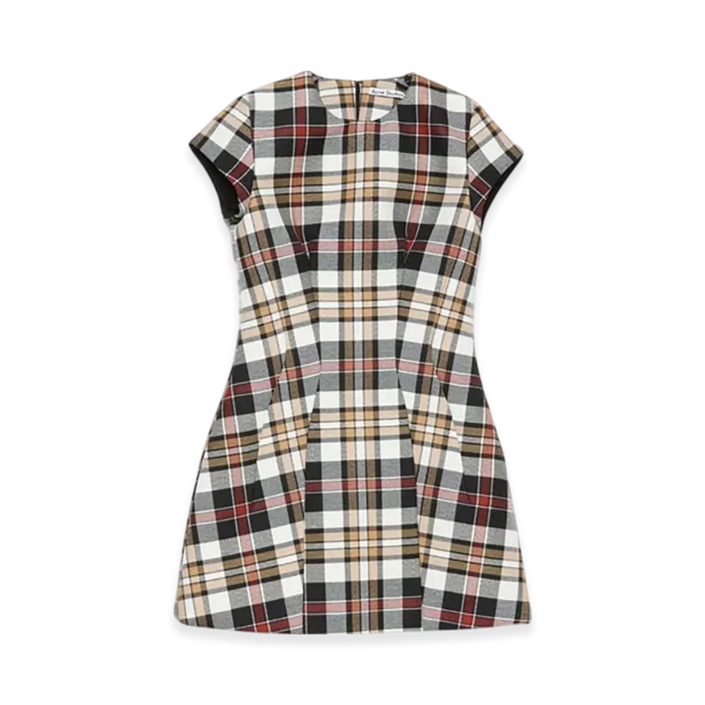Acne Studios Check dress "Multi brown"