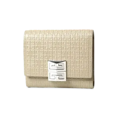 GIVENCHY 4G Trifold Wallet In 4G Leather "Dune"