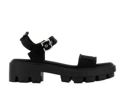 PRADA Women's Canvas Sandals "Black"