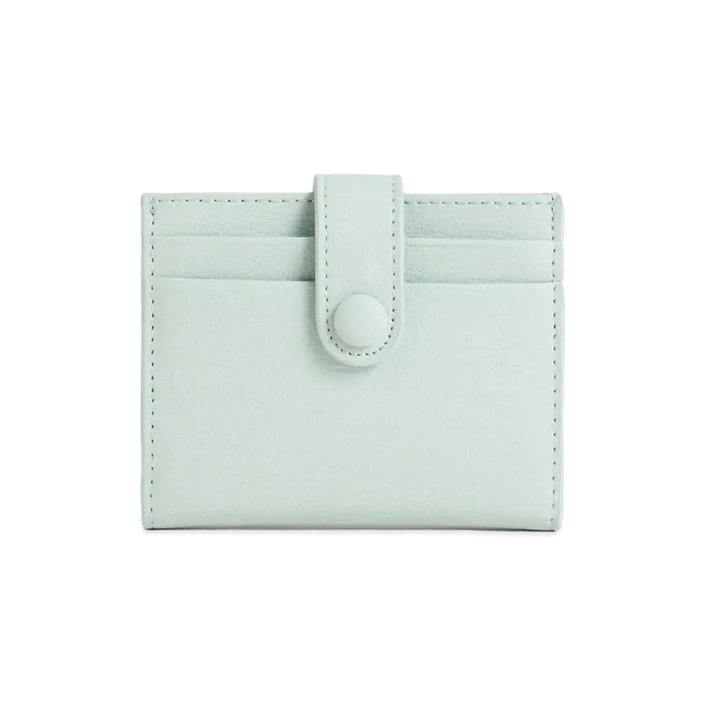 CHARLES & KEITH Snap Button Card Holder "SageGreen"