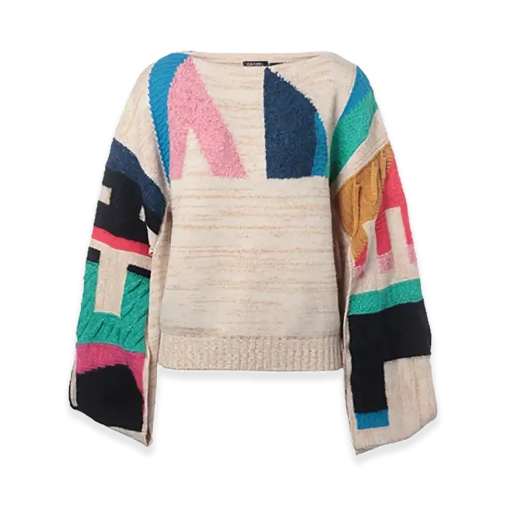 CHANEL CC Mark Cashmere Knit "Beige"