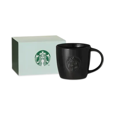 STARBUCKS Logo Mug Black 355ml in Gift Box "Black"