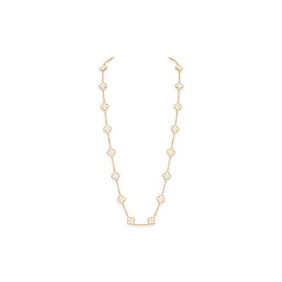 Van Cleef & Arpels Vintage Alhambra long necklace 20 motifs "18K Yellow Gold/Mother of Pearl"