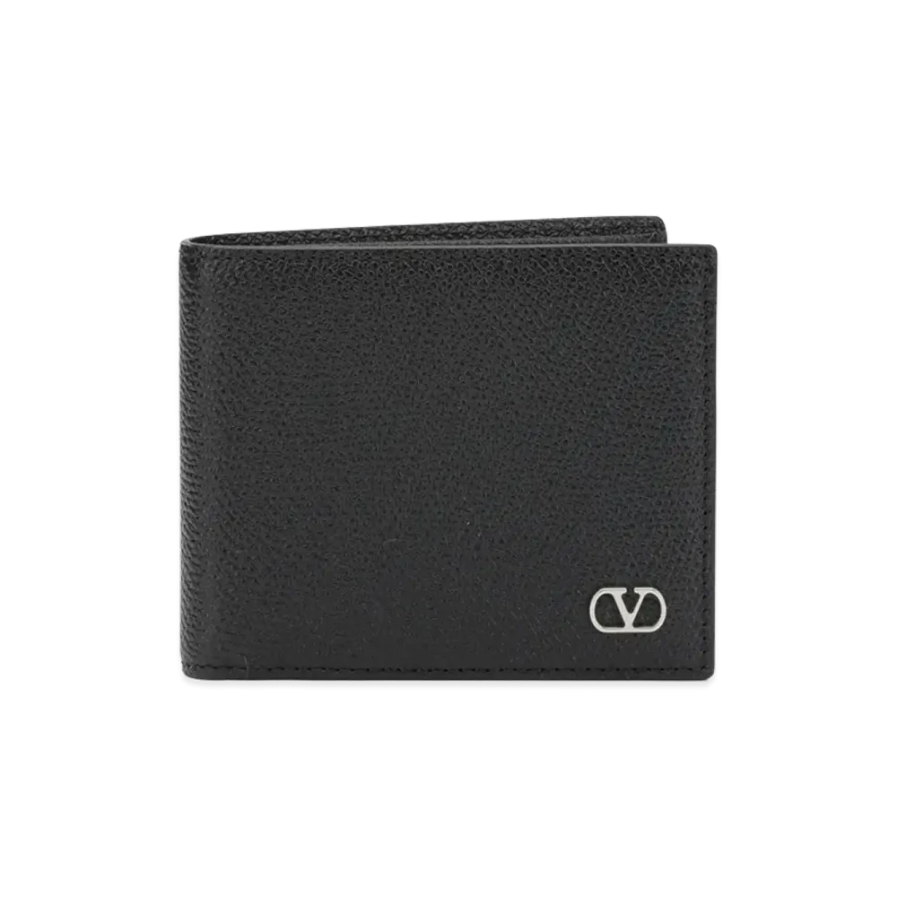 Valentino V Logo Signature Wallet "Black"